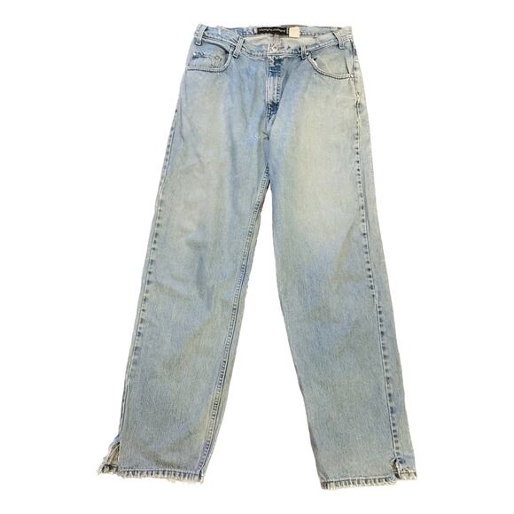 Vintage Levis Silvertab Jeans Mens W36 L34 Straight Relaxed Destroyed Light Wash - Picture 1 of 16